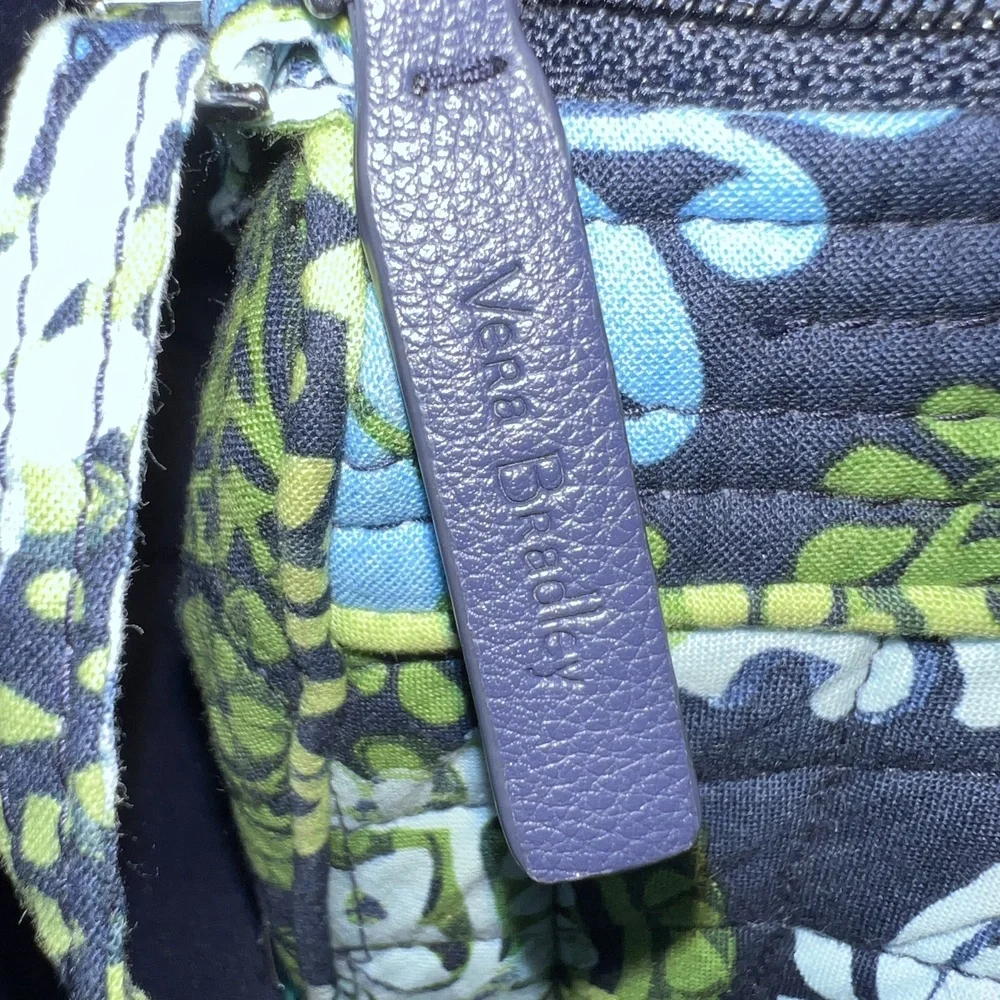 Vera Bradley Crossbody Green Blue Paisley Quilted Adjustable Strap Vibrant Boho - Picture 3 of 6